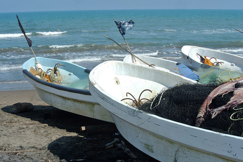 lanchas en el mar de veracruz