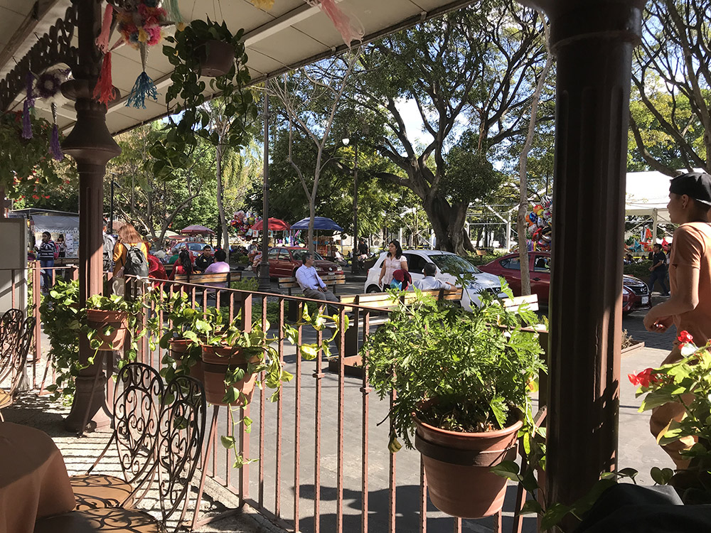 Terraza del restaurante La Universal en Cuernavaca Morelos